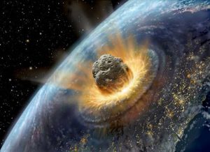 Asteroid-impacting-the-earth